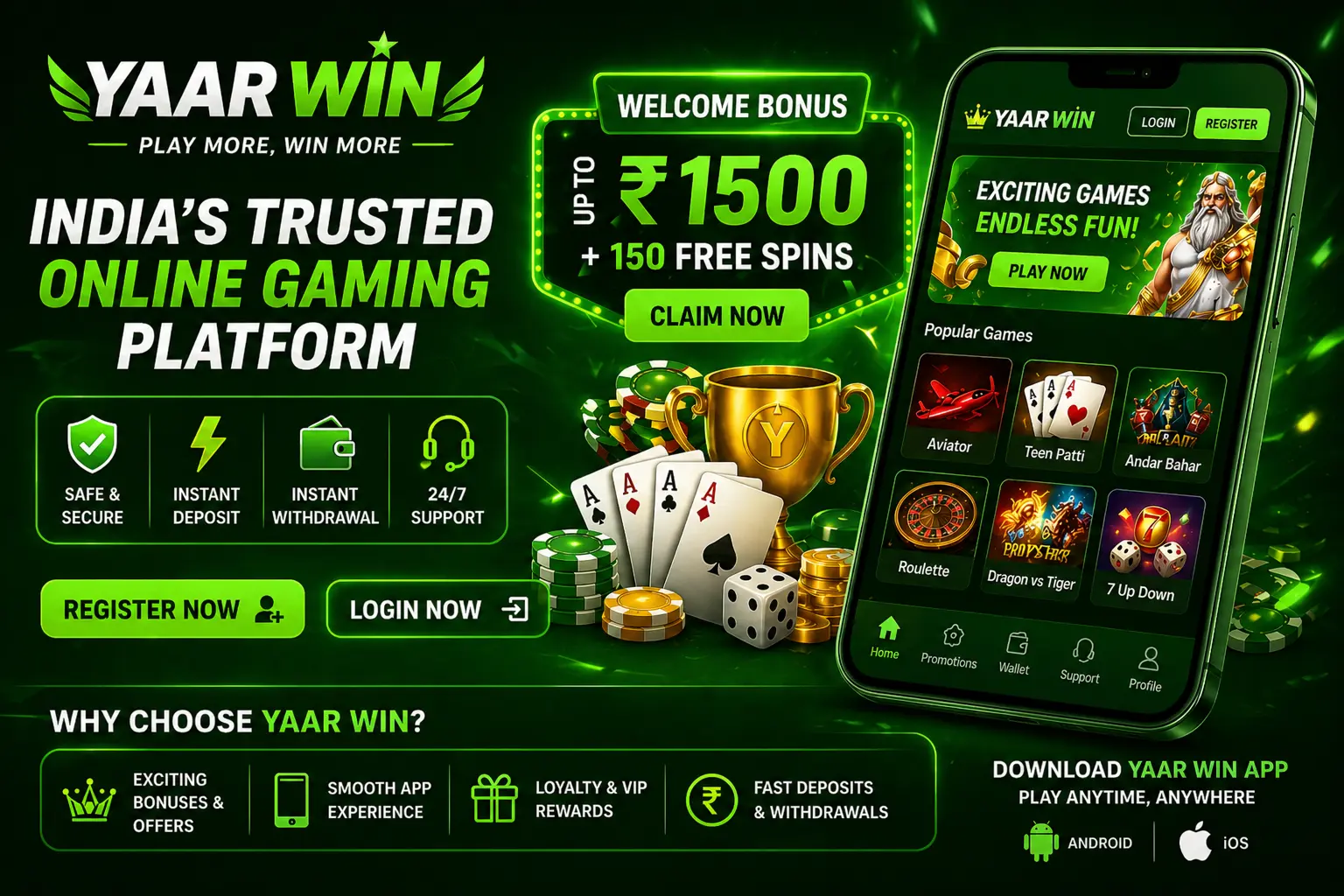 yaar win welcome bonus